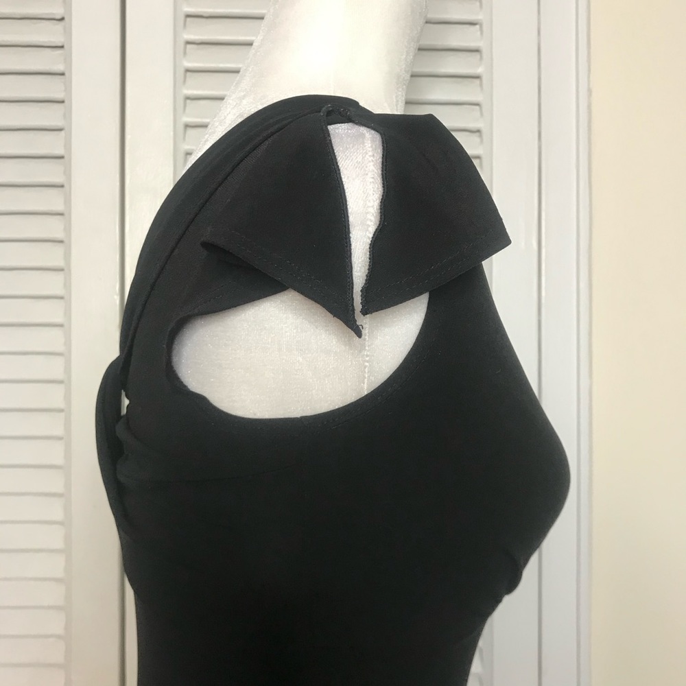 Vintage V Neck Flutter Sleeve Blouse - Picture 3 of 4